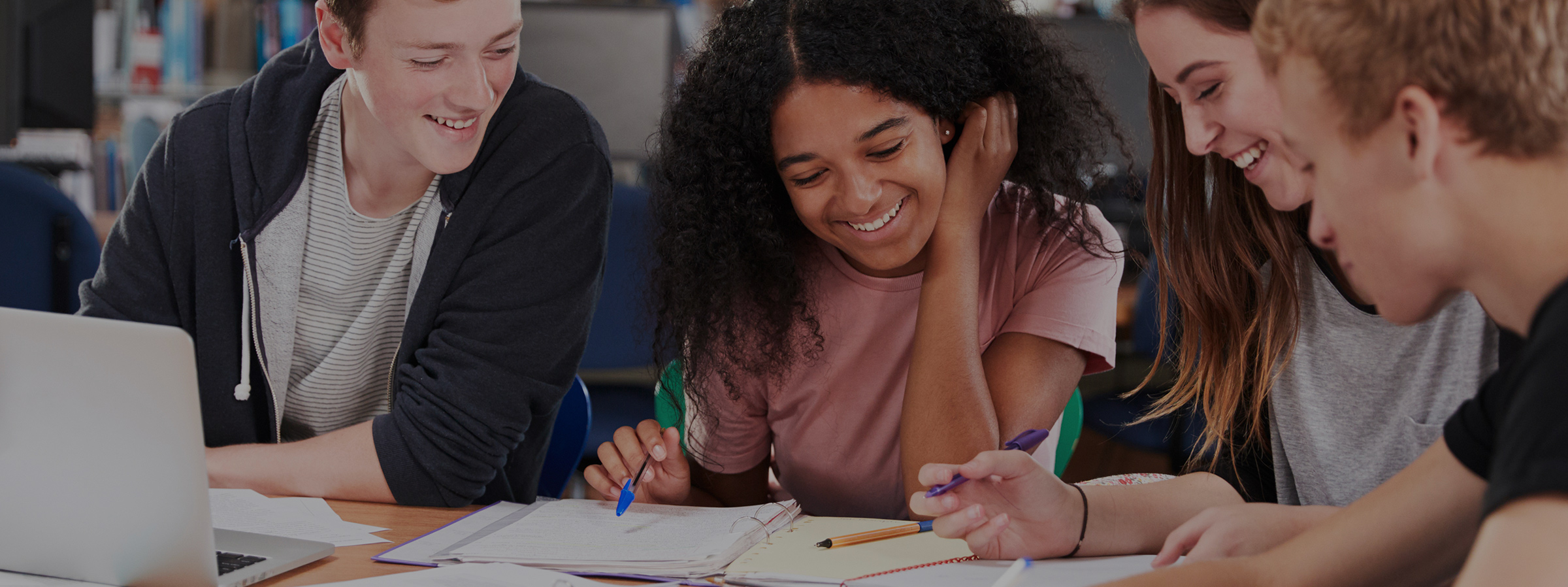 Students studying